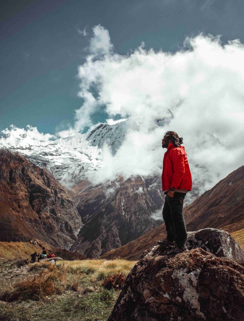Key Factors: 1950 French expedition first summited Annapurna as an 8000m mountain on June 3rd by "Maurice Harge" and his team.Annapurna is a monstrous life-killing mountain in the mountaineering empire with the highest fatality rate (33%) of all time. It is located in the Annapurna Conservation Area in the Gandaki region of northern and central Nepal. Which is located in the district called Kaski in Nepal. One of the reasons for the inaccessibility of its ascent is the ever-unstable weather, avalanches and the complexity of the ascent.Annapurna Basecamp Trek: Annapurna is the first route to be climbed, the panoramic view of the basecamp is magnificent. The height of this base camp is 4130 meters. From this high altitude basecamp, the mountain itself holds a height of about 4 km touching the sky. About 18 mountains of the Annapurna range are visible from this basecamp.Among which, Annapurna South, Annapurna 2, 3, Hiun Chulli, Singachulli, Gandharva Chulli, Glacier Dome, Tharpu Chulli, Gangapurna, Annapurna Fang, and one of the most popular mountains of Nepal "Machapuchhare/Fishtail/Fish Tail" are breathtaking views of any trekker or Enough to make the tourist addicted to the mountains. Entering this basecamp will feel like you have entered a gallery where the only visitors are you and the 18 monstrous beauty mountains busying your eyes and mind.